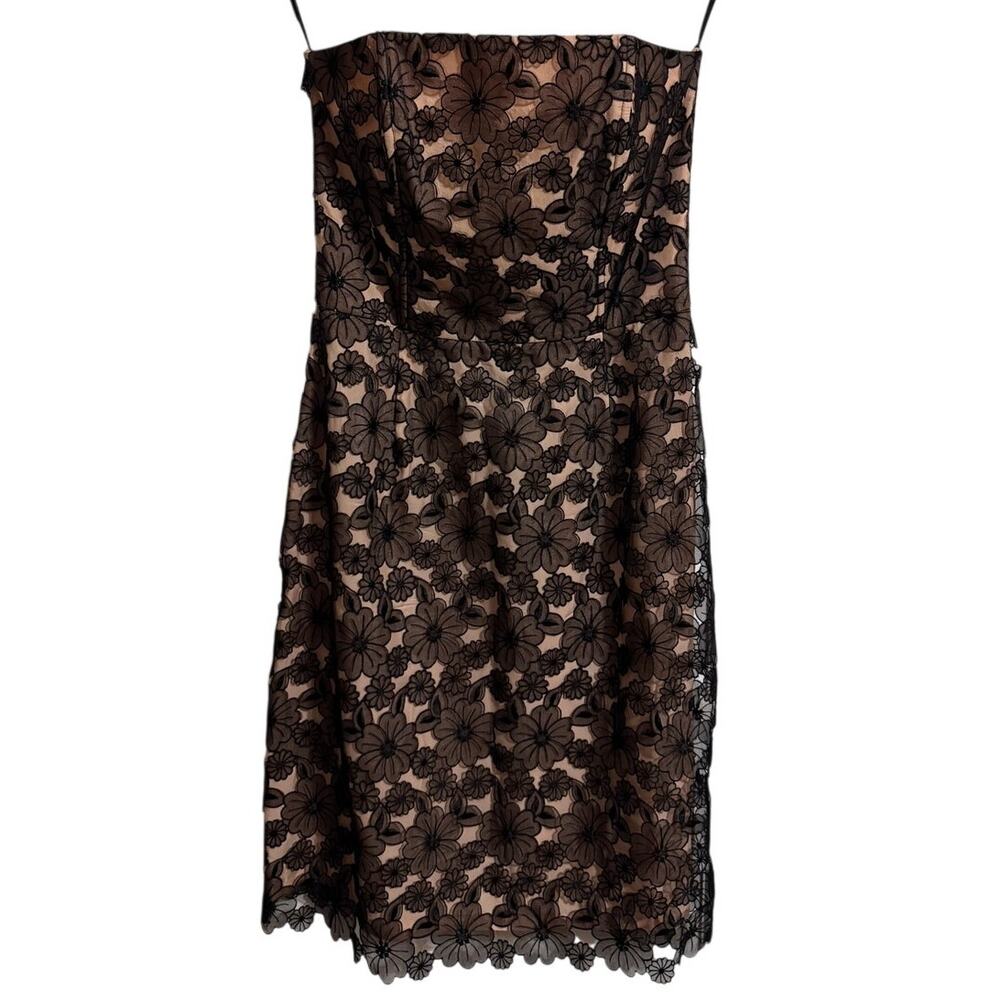 Mark Shale Vintage Strapless Floral Cocktail Dress Size 8